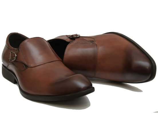 Clarks Leather Shoes-BROWN