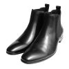 Black Men's Official Leather Boots With Rubber Sole